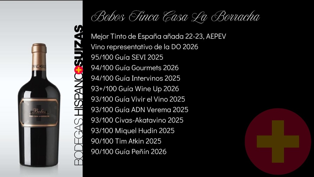 Bobos Finca la Borracha-Hispano Suiza-2022/3-DOP Utiel-Requena-75 cl