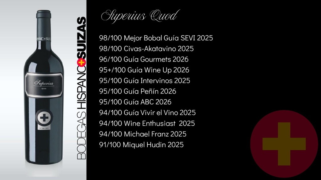 Quod Superius-Hispano Suiza-Reserva 2018-DOP Utiel-Requena-75 cl.-4 Variedades