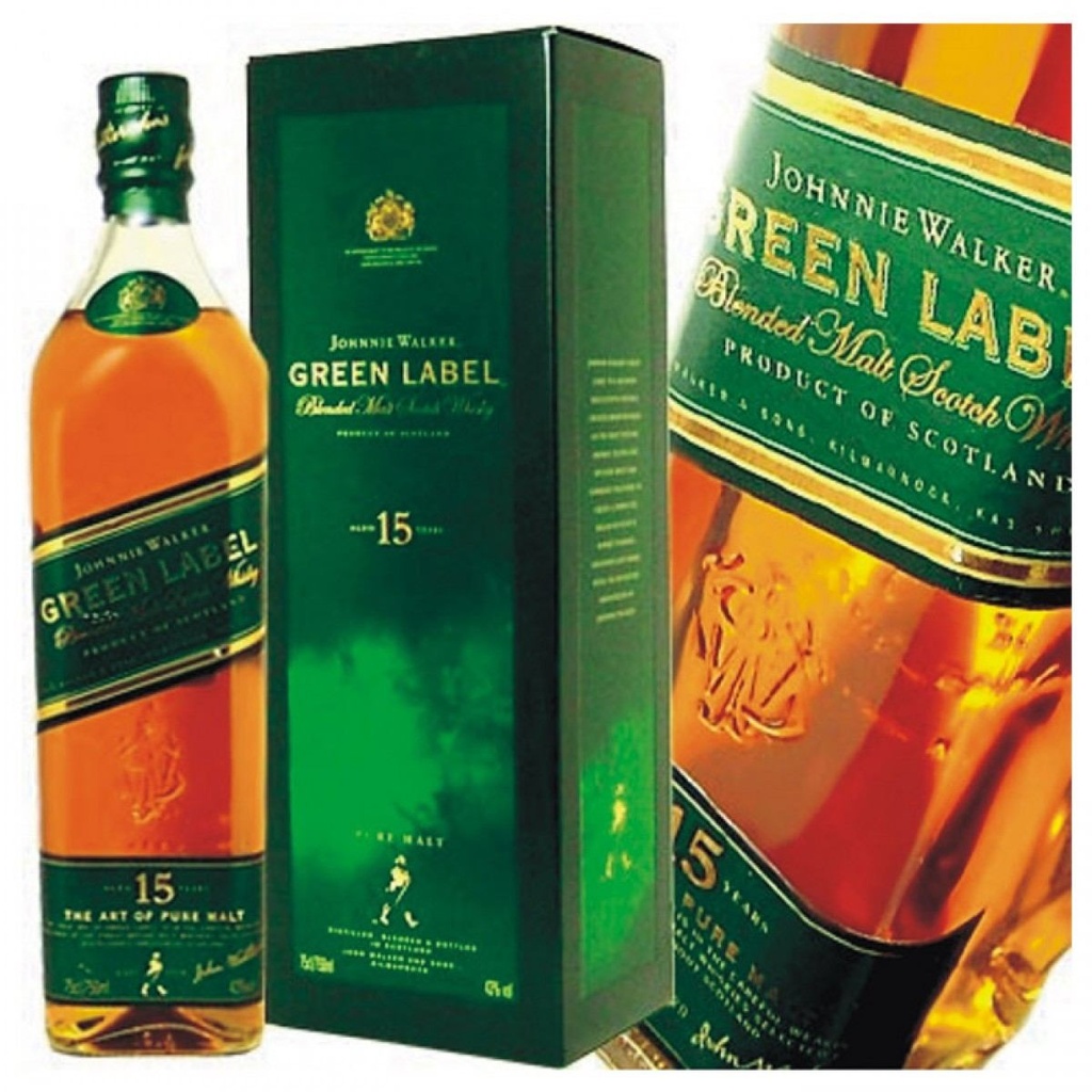 Whisky J. Walker Green Verde 15 años 70 cl.