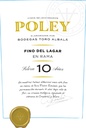 Vino Poley Fino del Lagar 10 años 500 ml. Toro Albalá.