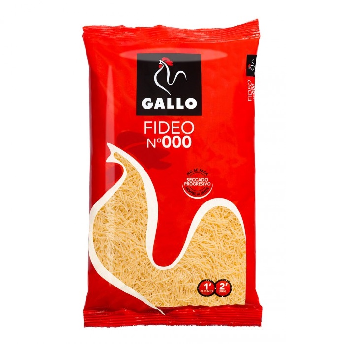 Pasta Gallo 250 gr. Fideo Nº 0 CAJA 24 u.