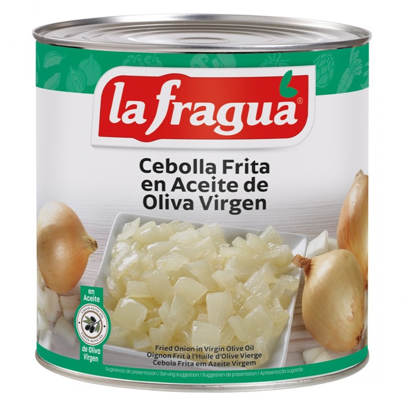 Cebolla Frita en Oliva Virgen Extra lata 3 kg. La Fragua
