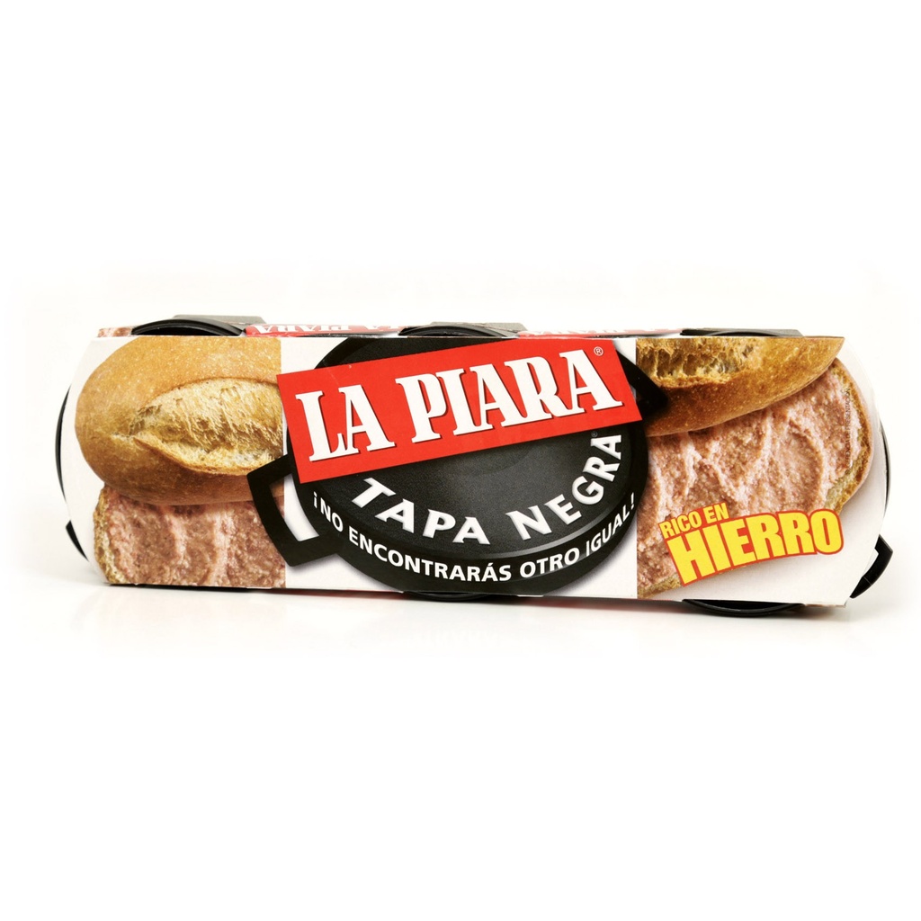 Paté La Piara tapa negra 75 g pack-3