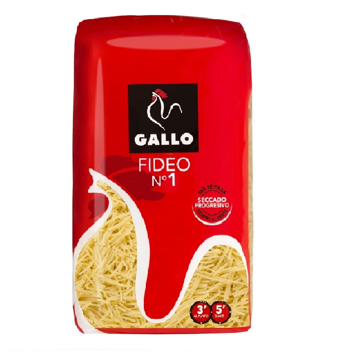 Pasta Gallo 250 gr. Fideo Nº 1 Caja 24 u.