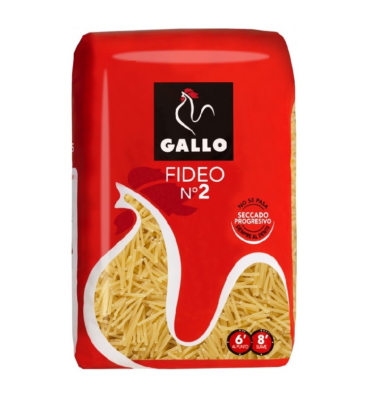 Pasta Gallo 250 gr. Fideo Nº 2  CAJA 24 u.