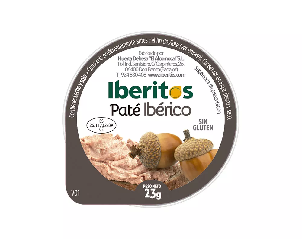 Paté monodosis Iberito 45u.x23 gr. Ibérico