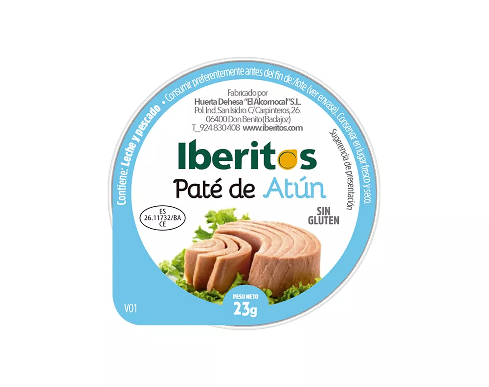 Paté monodosis Iberito 45u.x23 gr. Atún