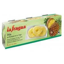 Piña en su jugo La Fragua pack-3 latas 680 gr.