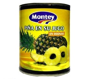 Piña en su jugo Montey 1 kg. Lata