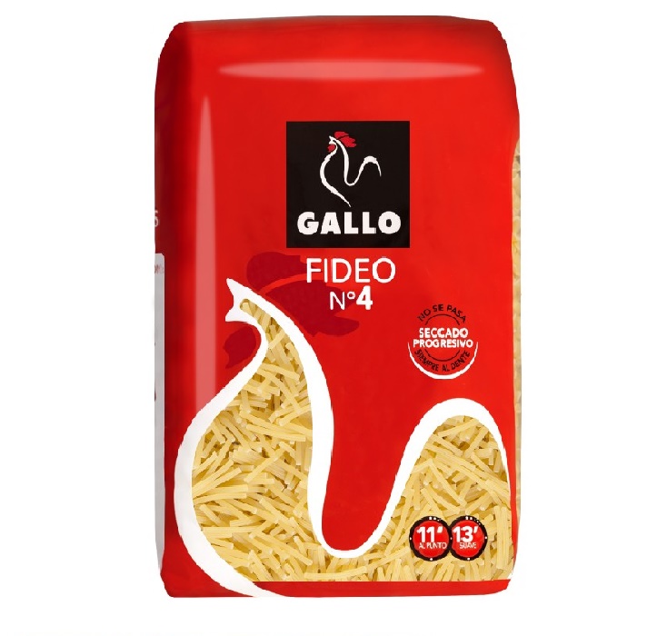 Pasta Gallo 450 gr. Fideo Nº 4 CAJA 18 u.