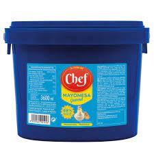 Mayonesa (68% Girasol) Cubo 3.6 kg. Chef Gourmet