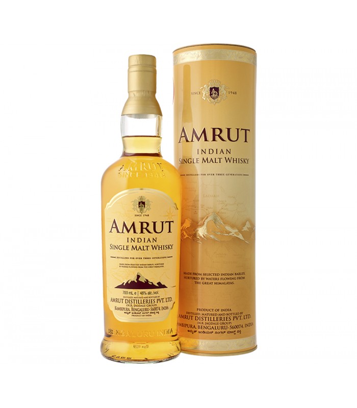 Whisky Scotch AMRUT 100% Malta 70 cl. Estuche