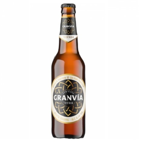 Cerveza Gran Vía Tostada  Tercios 24 u.