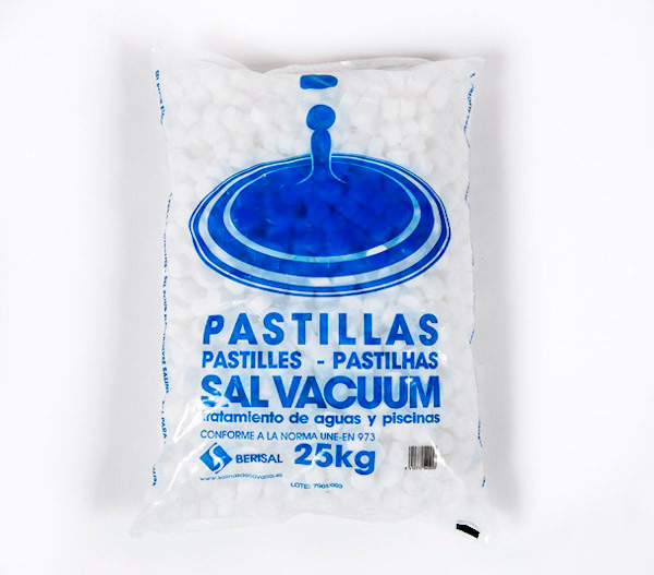 Sal.- Pastillas Bolas Bacum para piscinas saco 25 kg.