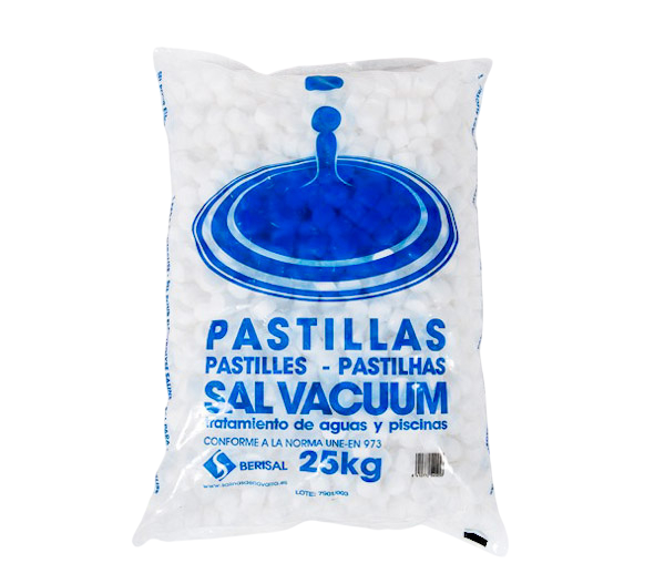 Sal.- Pastillas Bolas Bacum para piscinas saco 25 kg.