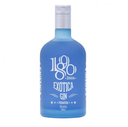 Gin Exótica 1890 Premium 38º 70 cl.  Azul (Mora y Canela)