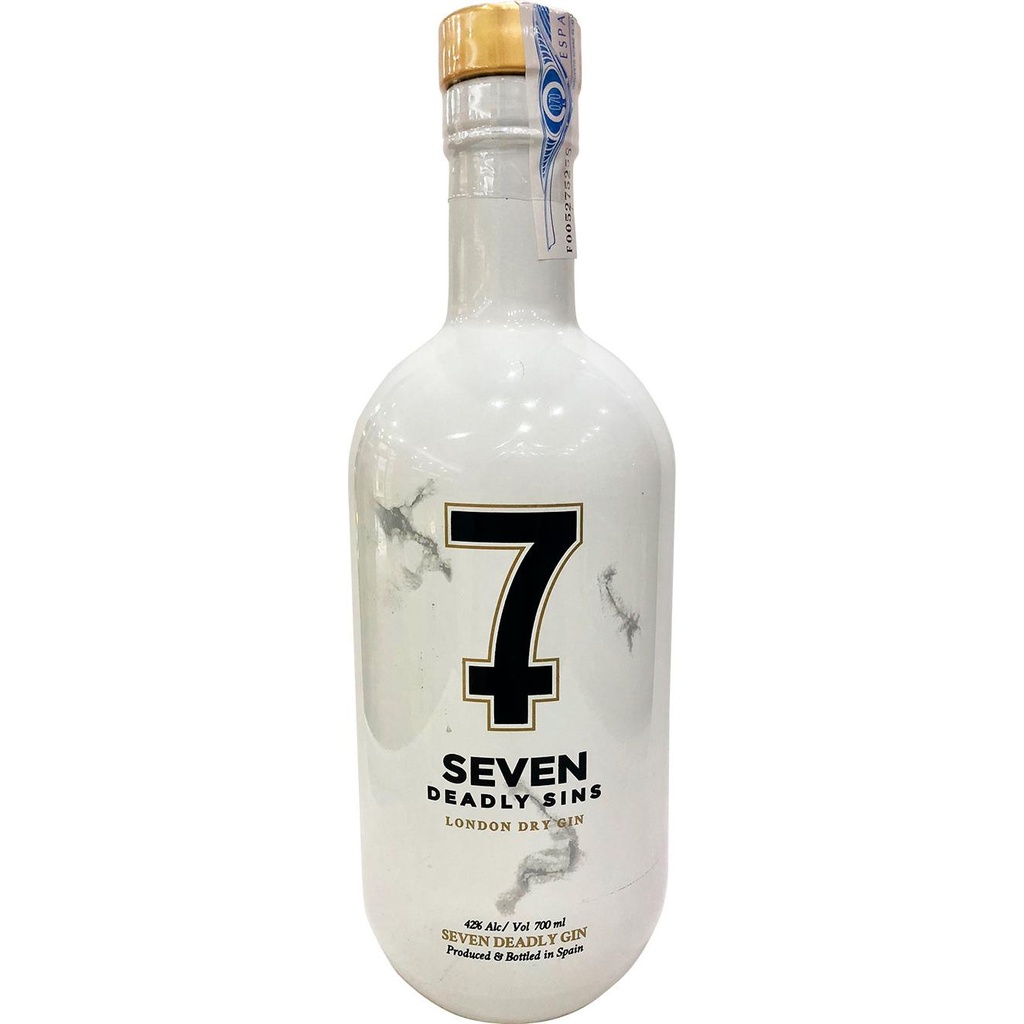 Gin Seven DEADLY SINS 70 cl. botella antigua