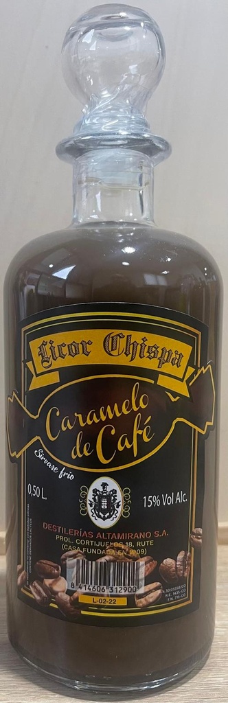 Crema Caramelo de Café Chispa de Altamirano 15º 50 cl.