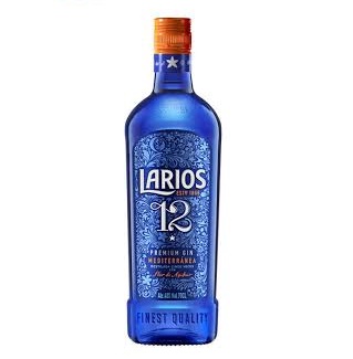 Gin Larios 12 Botanicos Azul 40º 70 cl. Española 5 destilaciones