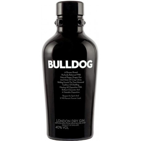 Gin Bulldog 40º 70 cl. Inglesa 4 destilaciones 12 botanicos