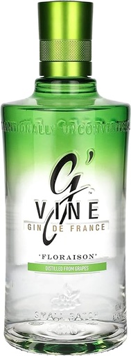 Gin G'vine Verde Florais 40º 70 cl. Francesa (de uvas y flores)