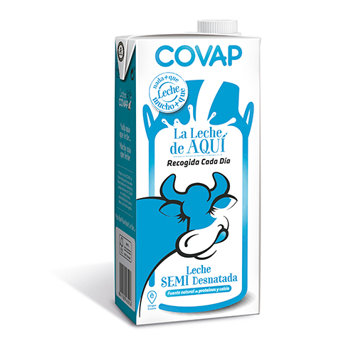 Leche Covap clasica Semi 6x1L.