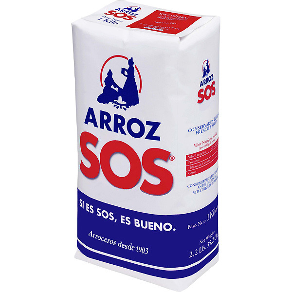 Arroz SOS Redondo Caja con 12 kg.