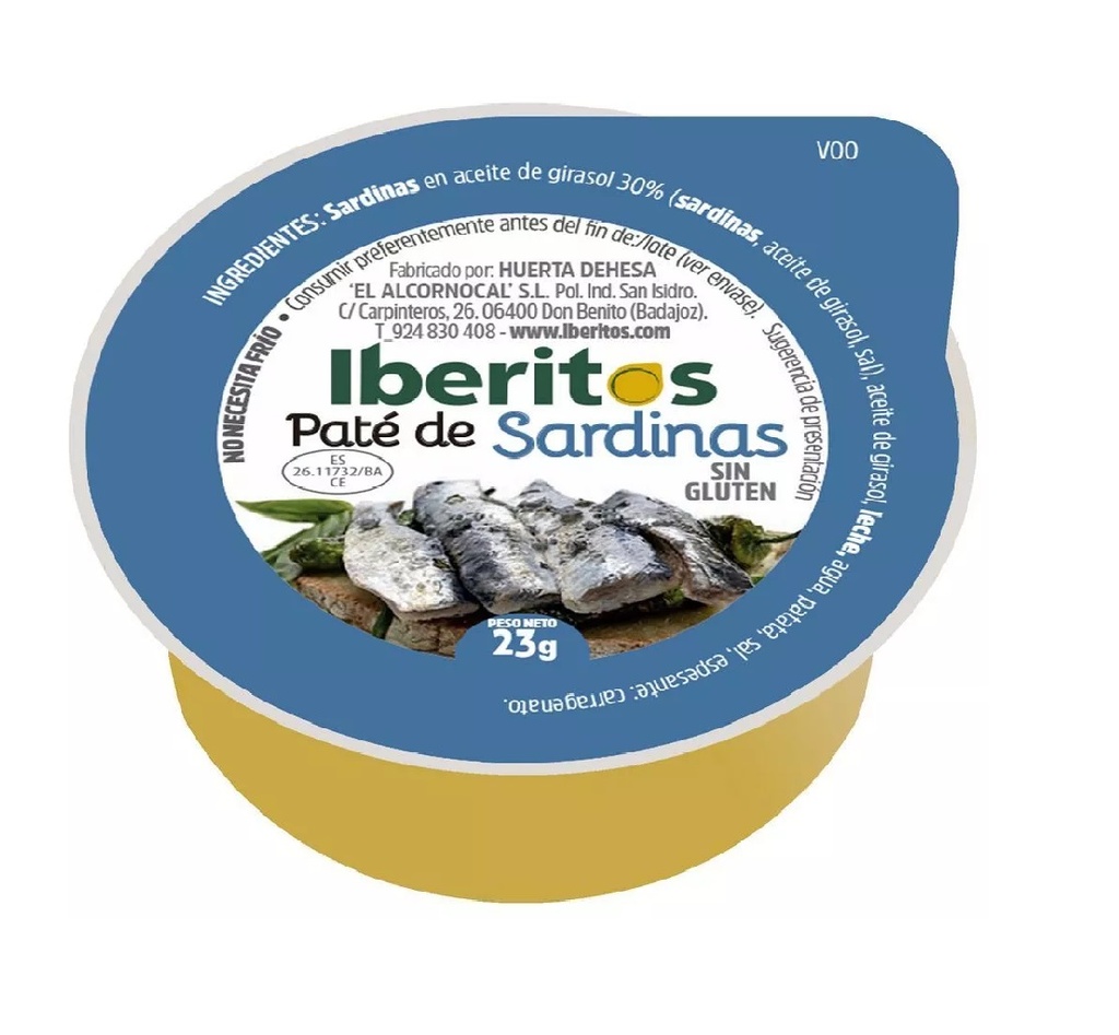 Paté Iberito 45u.x25 gr. Sardina (a liquidar)