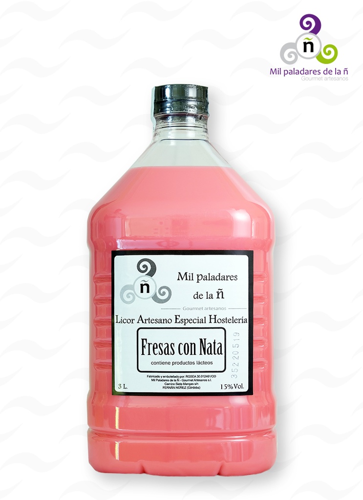 Crema Tequila Fresa 15º 3 L. Mil Paladares Ñ