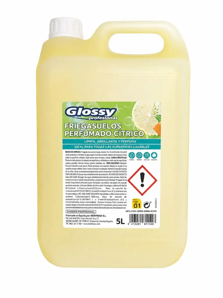 Fregasuelos 5 L. Glossy Limón