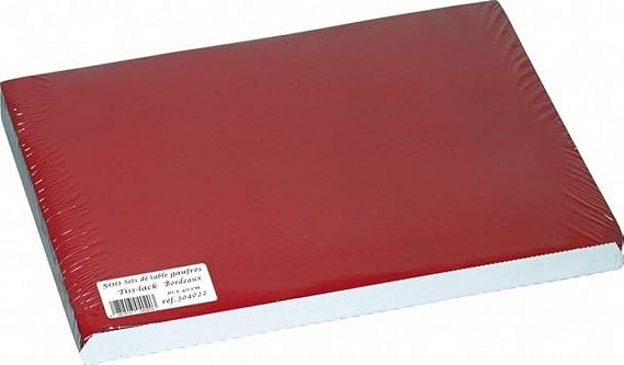 Mantelines Papel 30x40 500 u. Burdeos