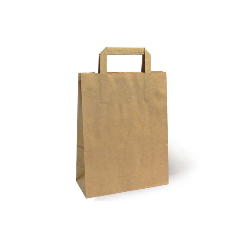 Bolsa Asa Kraft 32+14x35 Paq. 25 u.