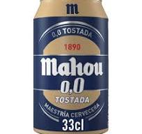 Cerveza Mahou 00% Tostada Lata 33 cl. 24 u.