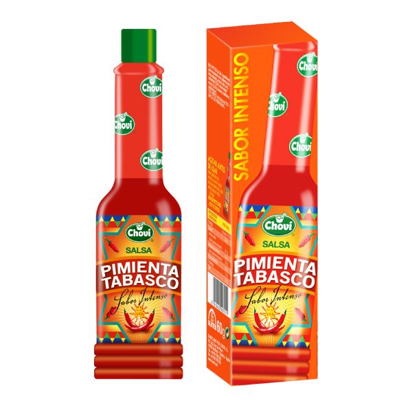 Salsa Pimienta Tabasco Chovi bote 60 gr. Intenso