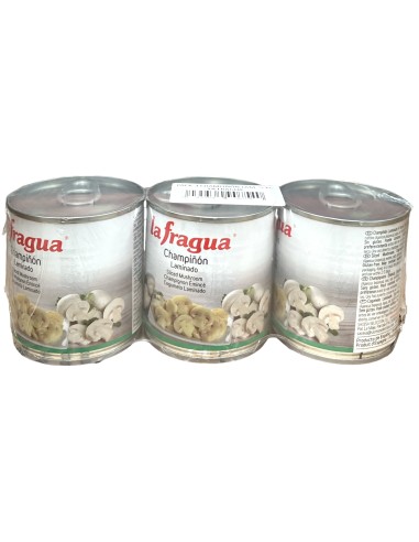 Champiñón Laminado Lata 212 pack-3x185 gr. La Fragua