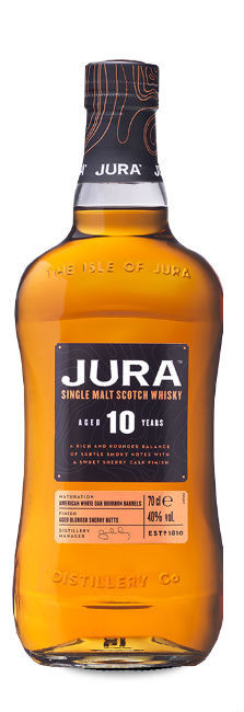 Whisky de Malta Jura 10 Años Single 40º 70 cl. 