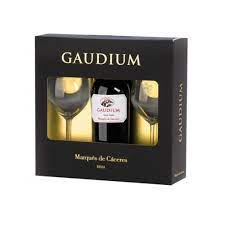 Rioja, Tinto Marques de Caceres Gaudium Reserva 2015 75 cl. Est. + 2 copas