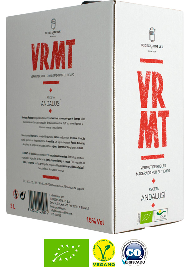 Montilla Moriles, Vermut (VRMT) Robles Ecológico Box 3 L.