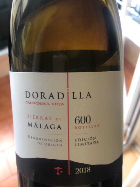 Málaga, Blanco Capuchina Vieja Doradilla 2018 11º 75 cl.