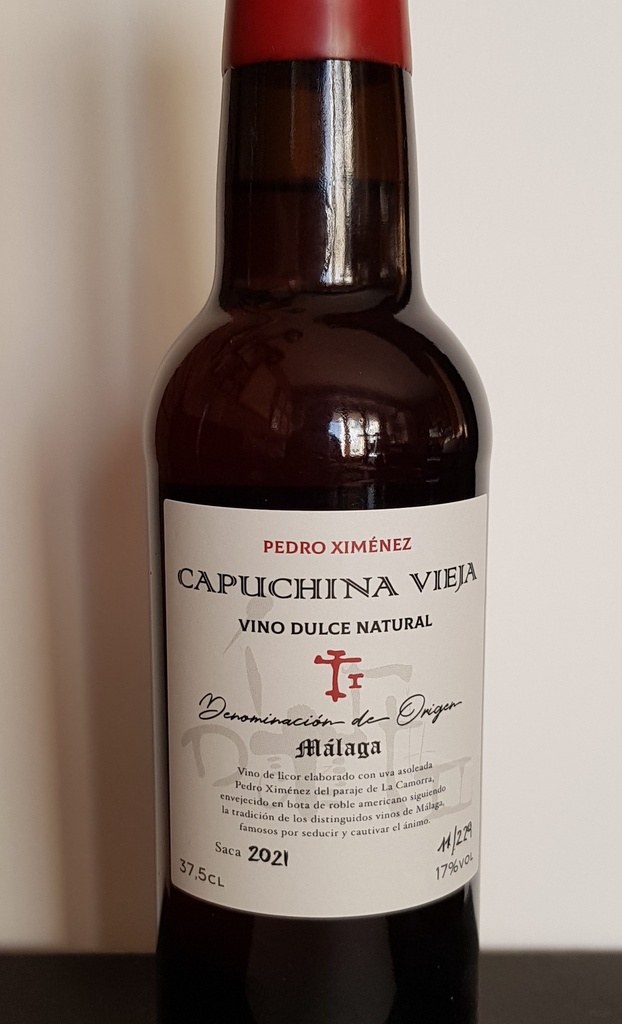 Málaga, Dulce Capuchina Vieja Solera P.X.  2018 17,5º 50 cl.