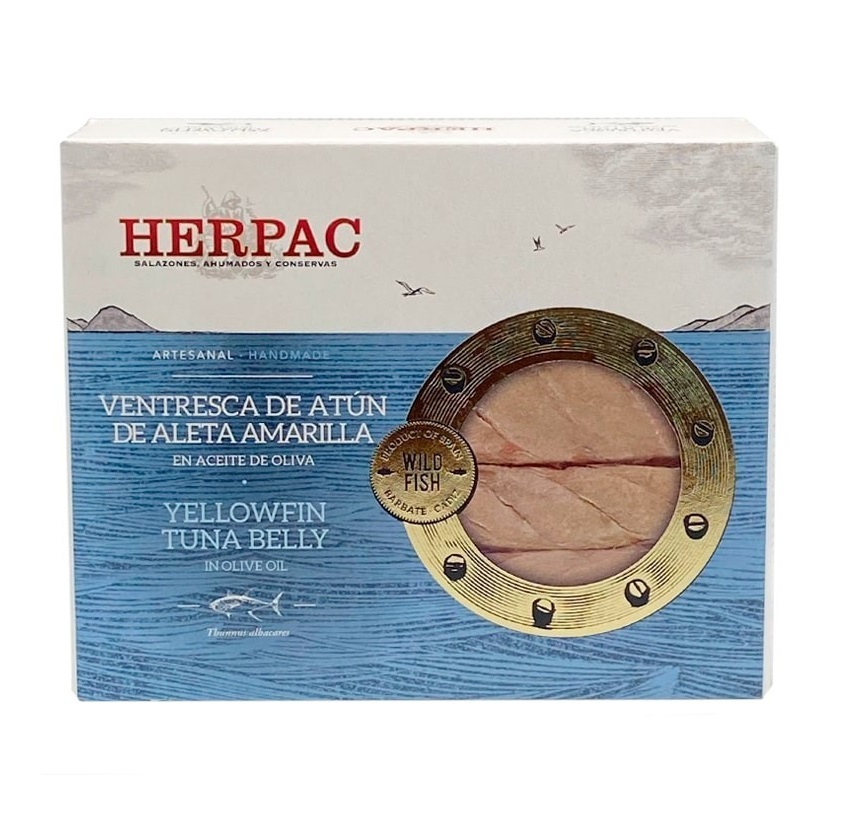 Ventresca de Atún Aleta Amarilla en Oliva 120 gr. Herpac