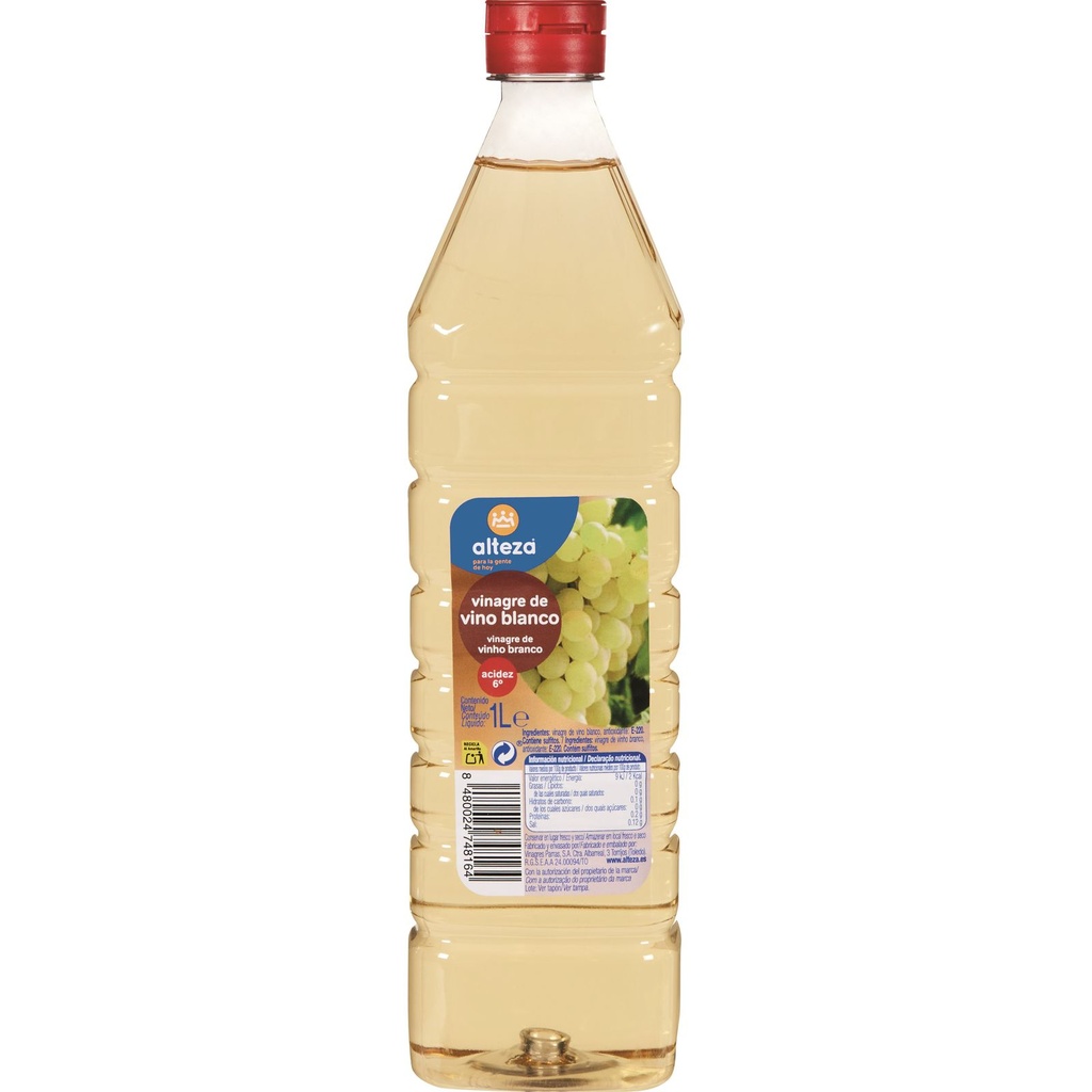 Vinagre de Vino Blanco caja 15 b. x 1L