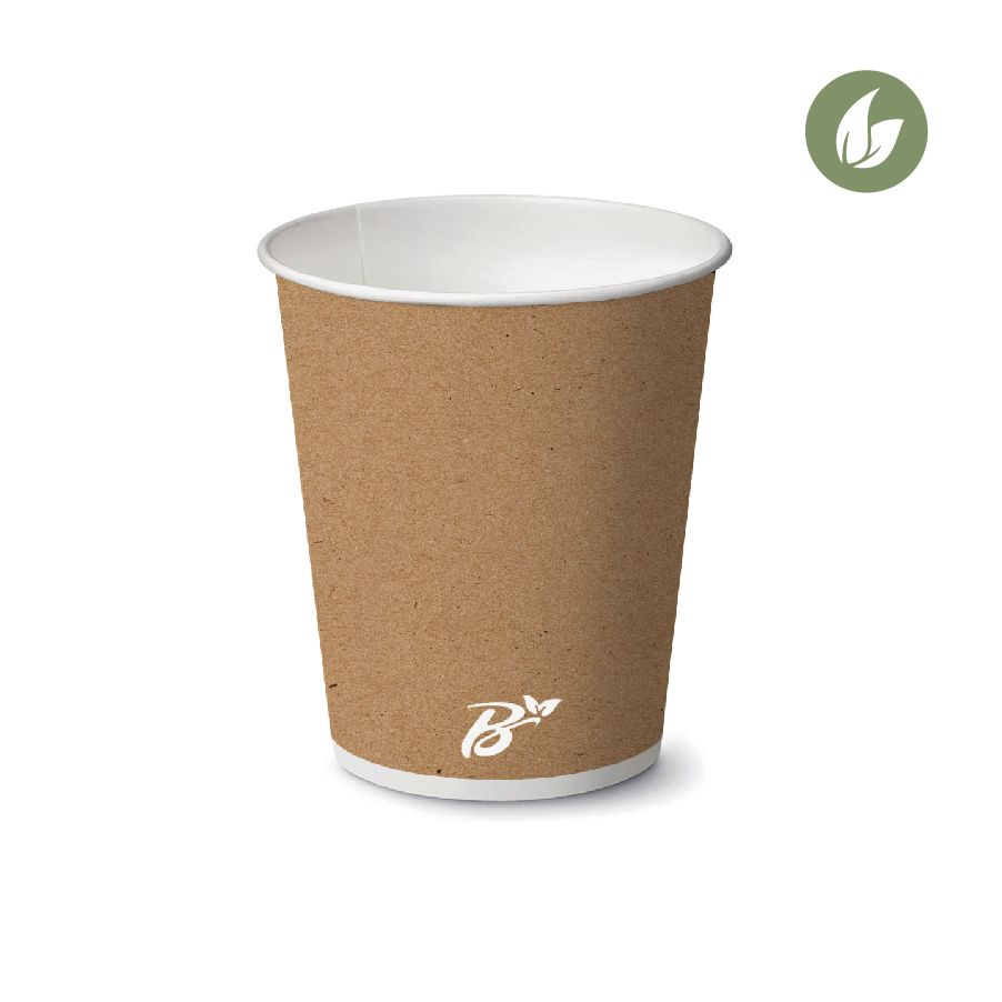 Vaso cartón 6 onzas 180 ml. 50u. sin tapa marron