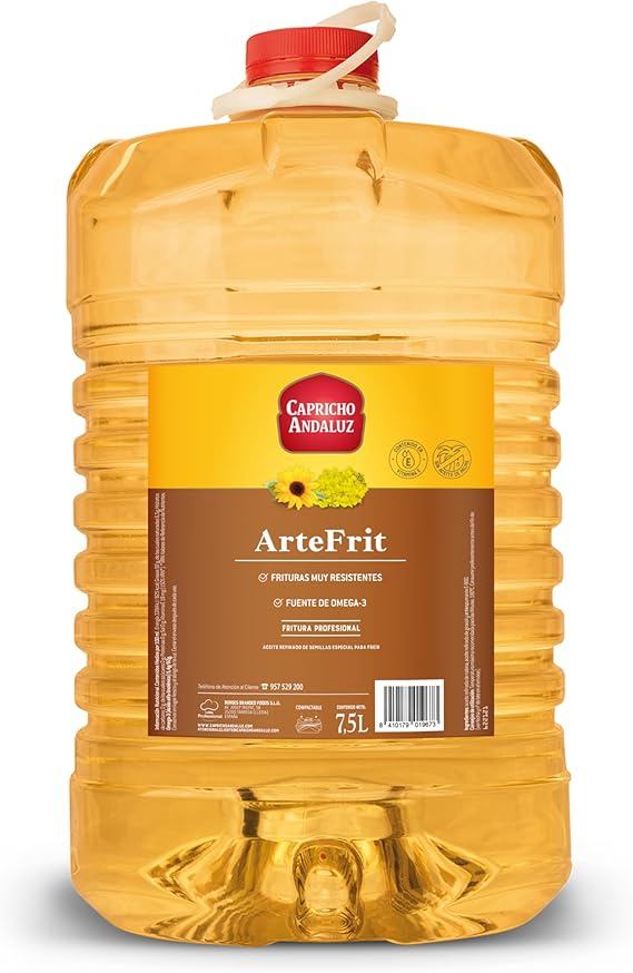 Aceite Especial Fritura Artefrit Capricho Andaluz Garrafa 7,5 L.