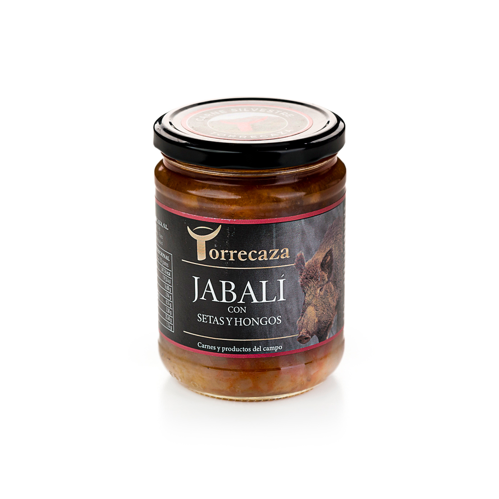 Jabali con Setas y Hongos Torrecaza Tarro 640gr.