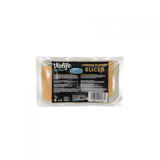 Queso Cheddar Flora Violife Slices lonchas 500 gr.