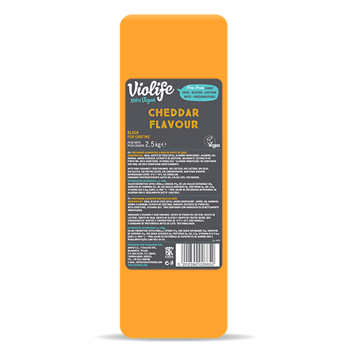 Violife Cheddar Barra 2.5 kg.