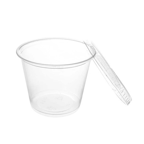 Tarrina Salsera Tapa PP Bisagra 60/70 cc. 50 u.