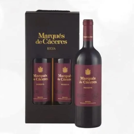 Rioja, Marques de Caceres Crianza 2018 75 cl. Estuche 2 botellas