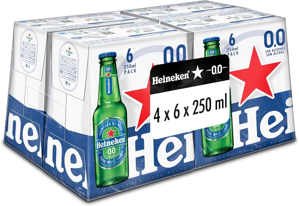 Cerveza Heineken 00% 25 cl. Sin Retorno 24 u.